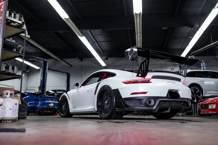 PORSCHE GT2RS FORGED WHEELS AND EXHAUST SYSTEM