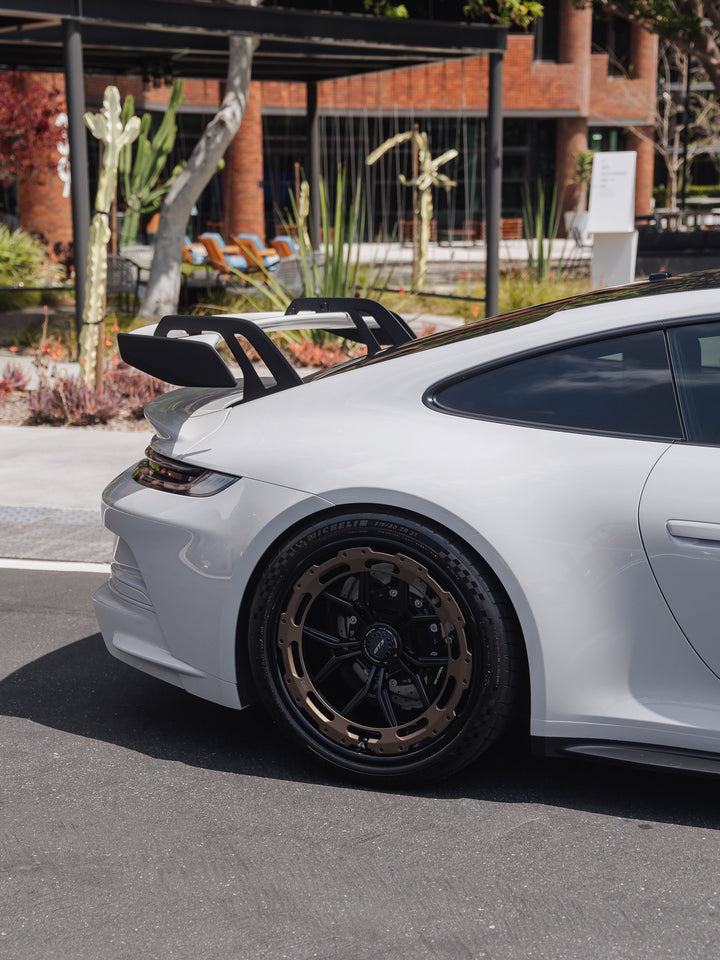 PORSCHE GT3 FORGED WHEELS AND EXHAUST SYSTEM