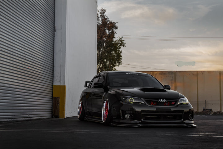 SUBARU STI FORGED WHEELS AND EXHAUST SYSTEM