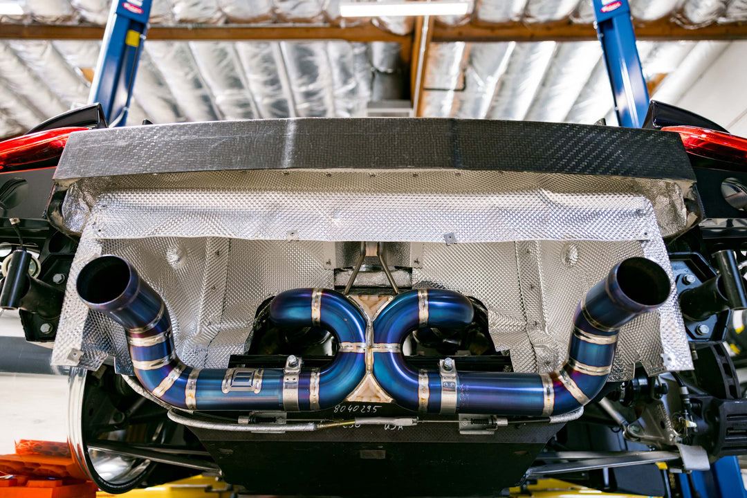 PORSCHE CARRERA GT FORGED WHEELS AND EXHAUST SYSTEM