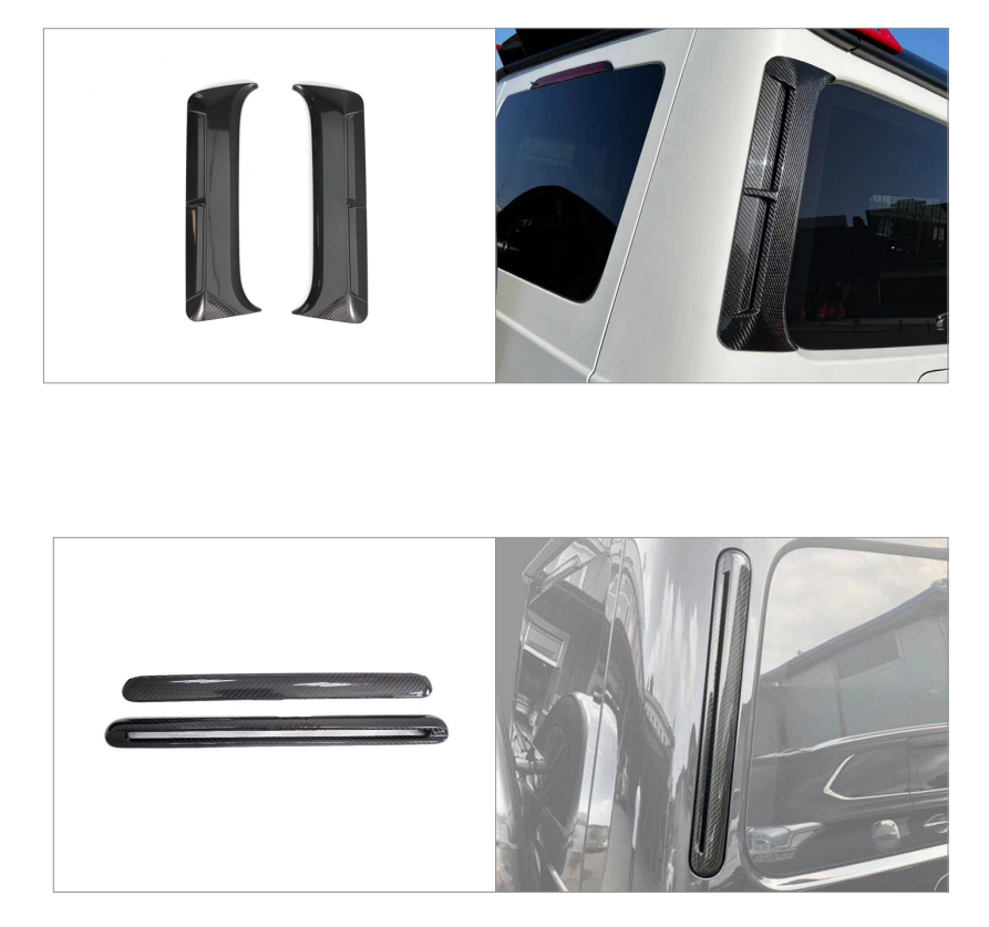 MERCEDES BENZ G-CLASS W464 D PILLAR AIR VENTS DRY CARBON