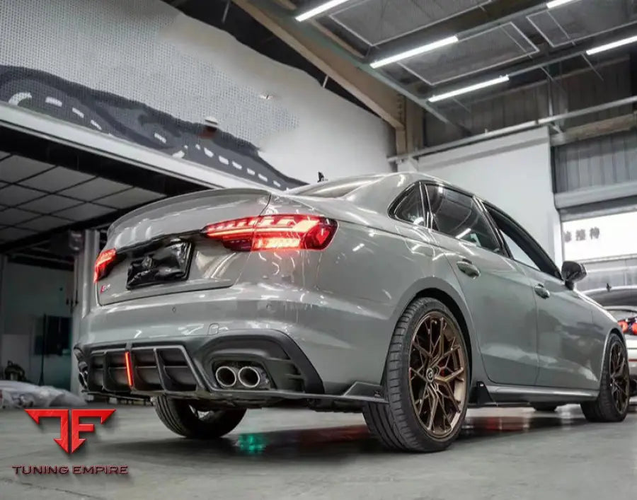 AUDI A4L S4 CARBON FIBER REAR DIFFUSER AND BACK BUMPER 2020 2022