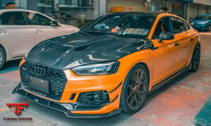 AUDI A5 S5 RS5 B9 B9.5 CARBON FIBER TEMPERED GLASS HOOD