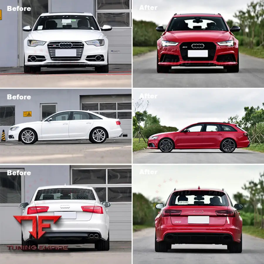 AUDI A6 S6 UPGRADE TO RS6 BODY KIT 2013 2016Y