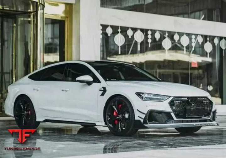 AUDI A7 S7 CARBON FIBER FRONT LIP AND CANARD ADD ON DIRECTLY FOR C8 2019–2024