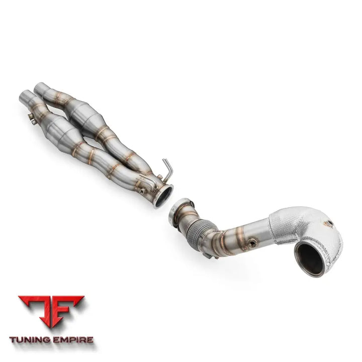 AUDI RS Q3 2.5 TFSI DOWNPIPE WITH HEAT SHIELD AND CATALYTIC CONVERTERS