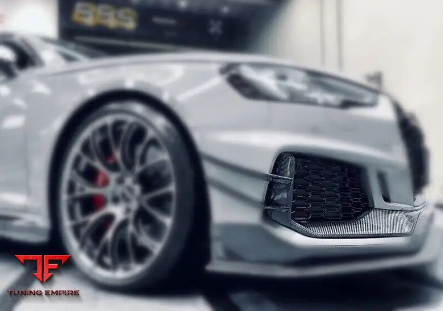 AUDI RS4 A4 AVANT B9 2018-2020 CARBON FIBER FRONT BUMPER GARNISH TRIM STRIP