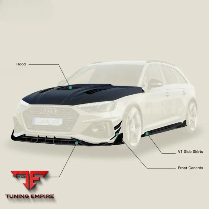 AUDI RS4 DRY CARBON FIBER BODY KIT PARTS