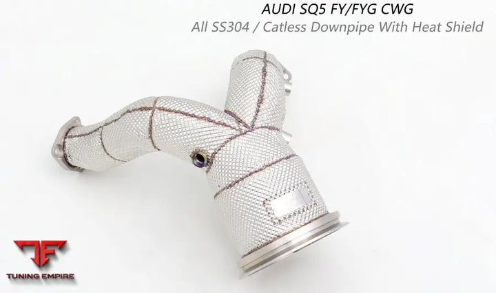 Audi Sq5 Fy/Fyg Cwg All Ss304 Catless Downpipe With Heat Shield Exhaust System