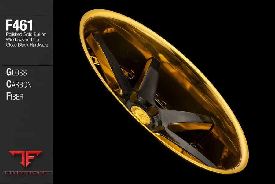AVANT GARDE AG F461 - CARBON FIBER OVERLAY WITH POLISHED GOLD BULLION WINDOWS