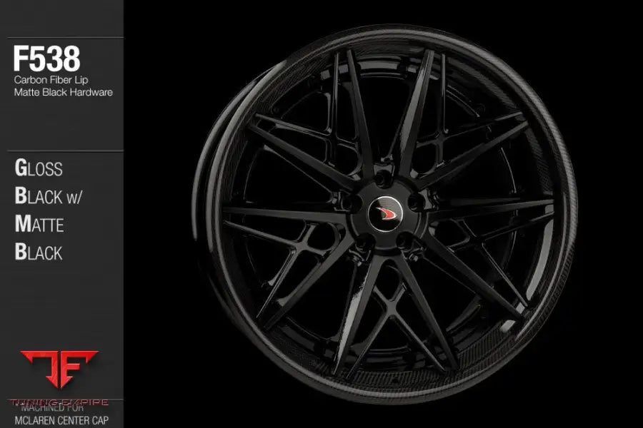 AVANT GARDE AG F538 - GLOSS BLACK W/ MATTE BLACK FACE