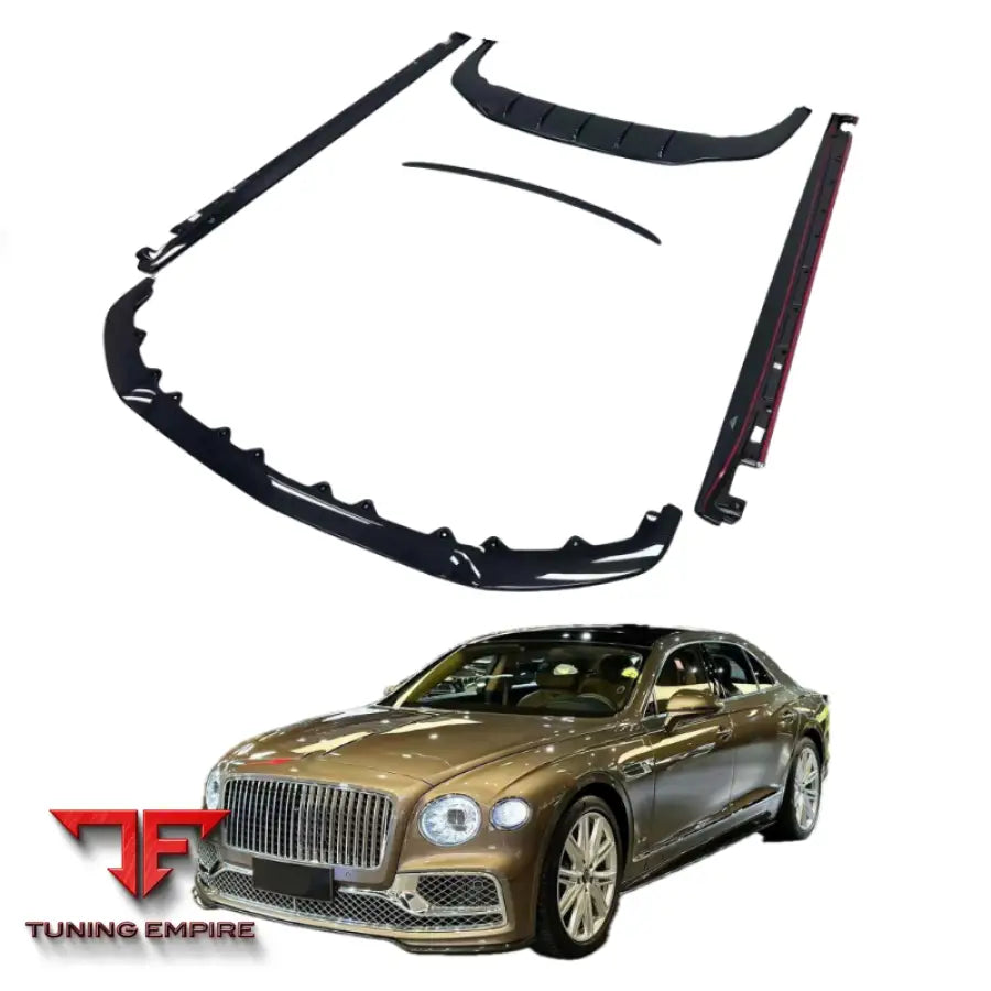 FLYING SPUR BODY KIT CARBON FIBER W12 STYLE FRONT LIP SIDE SKIRTS REAR DIFFUSER & SPOILER 2020+