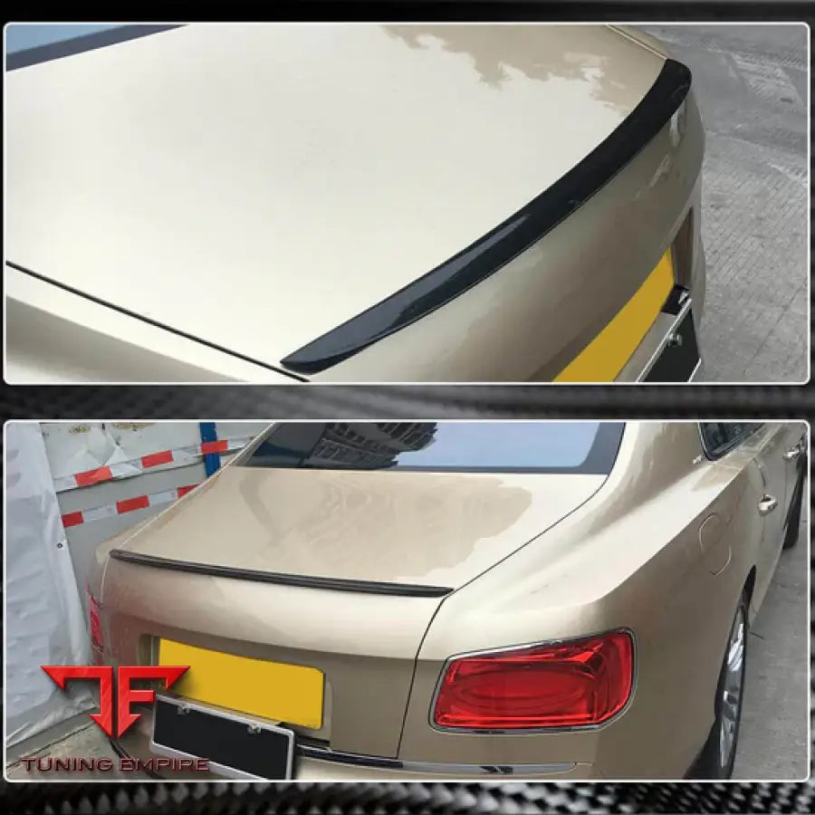 BENTLEY FLYING SPUR W12 CARBON FIBER REAR TRUNK SPOILER BOOT WING LIP 2013-2019Y