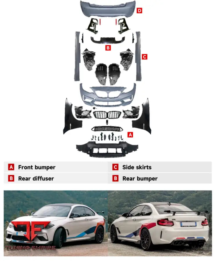 BMW 2 SERIES F22/F23 UPGRADE INTO F87 M2C WIDE BODY KIT 2013y+