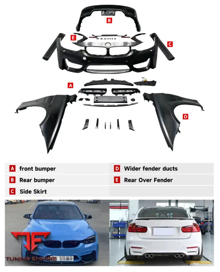BMW 3 SERIES F30 / F35 M3 WIDE BODY KIT 2013-2019y