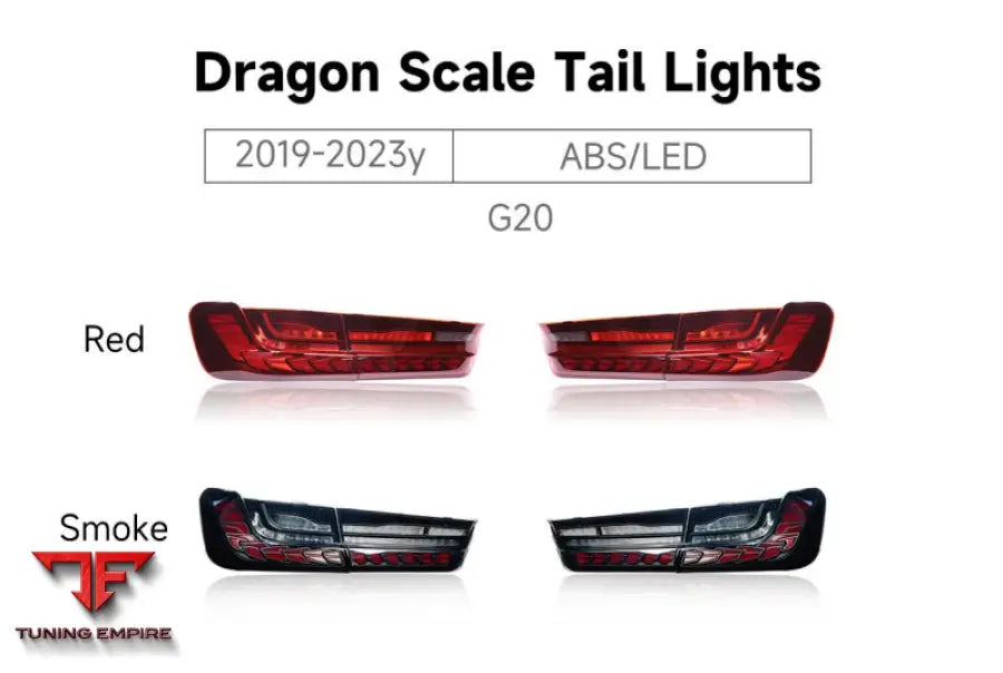 BMW 3 SERIES G20 DRAGON SCALE TAIL LIGHTS 2019-2023y