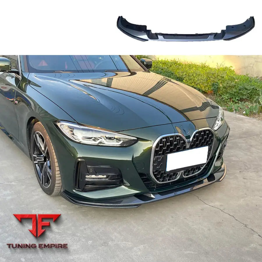 BMW 4 SERIES G22 3D STYLE GLOSSY BLACK FRONT BUMPER LIP SPOILER