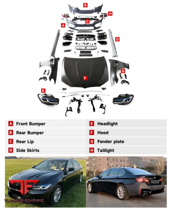 BMW 5 SERIES F10/F18 TO G30 G38 LCI M5 BODYKIT 2010-2017y