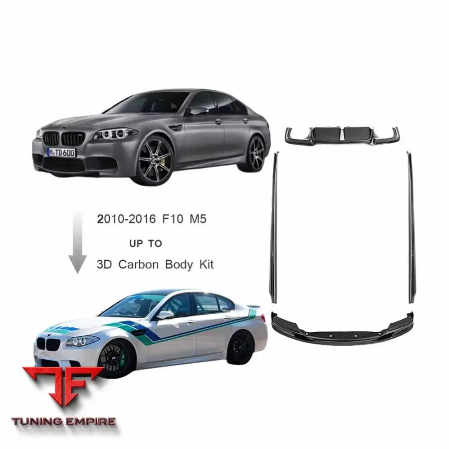 BMW 5 SERIES F10 M5 3D STYLE CARBON PARTS 2010 2016Y