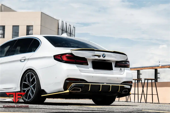 Bmw 5 Series G30 G38 M-Tech Ad Style Dry Carbon Fiber Rear Diffuser Lip Bsd