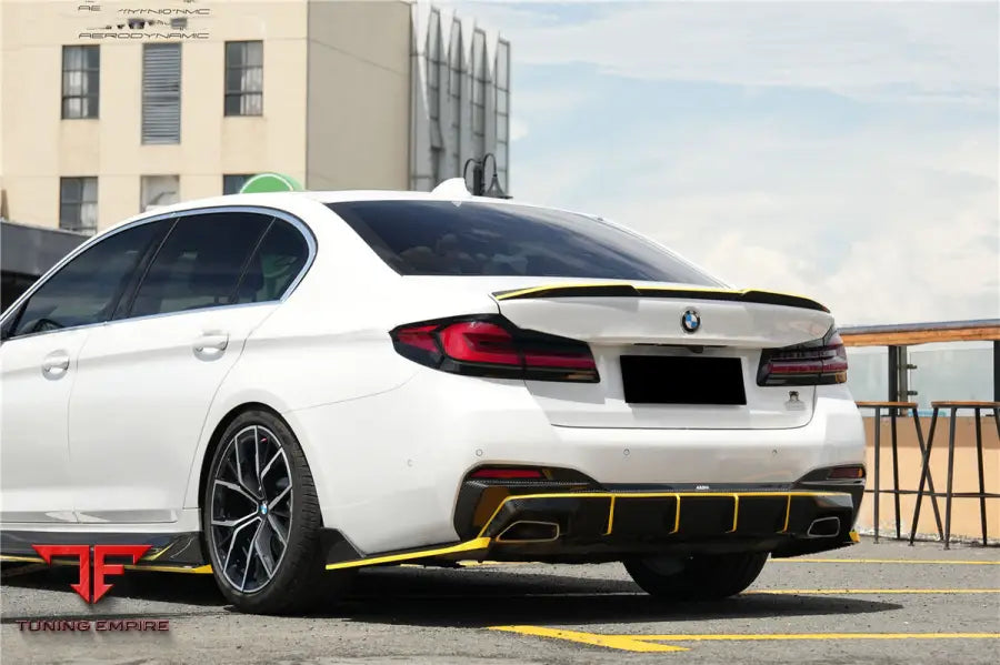 Bmw 5 Series G30 G38 M-Tech Ad Style Dry Carbon Fiber Rear Diffuser Lip Bsd