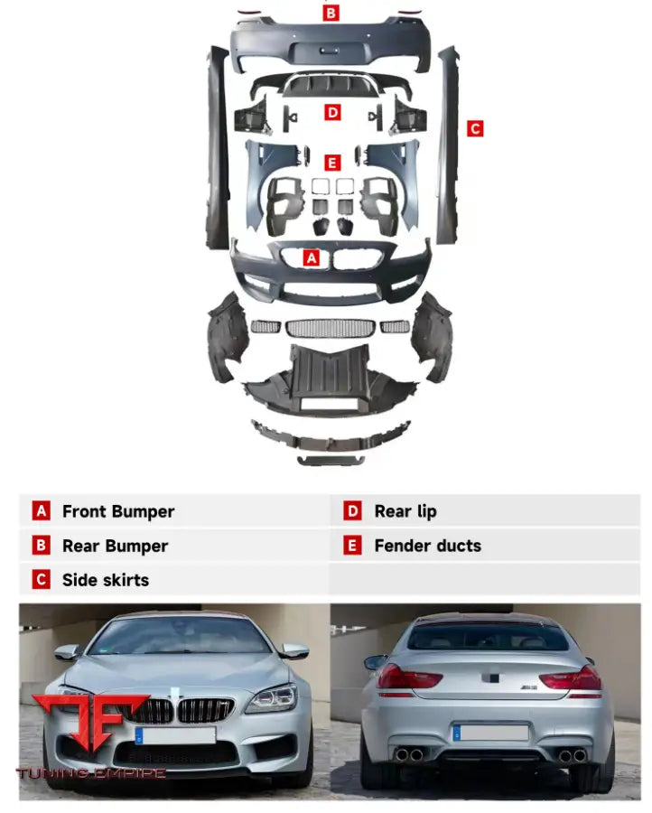 BMW 6 SERIES F06/F12/F13 UPGRADE TO M6 BODY KIT 2012y+