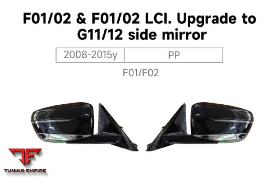 BMW 7 SERIES F01/02 LCI. UPGRADE TO G11/12 SIDE MIRRORS 2008-2015y