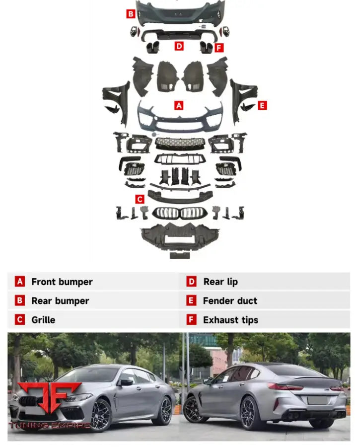 BMW 8 SERIES G16 TO M8 BODY KIT (4D) 2018y+