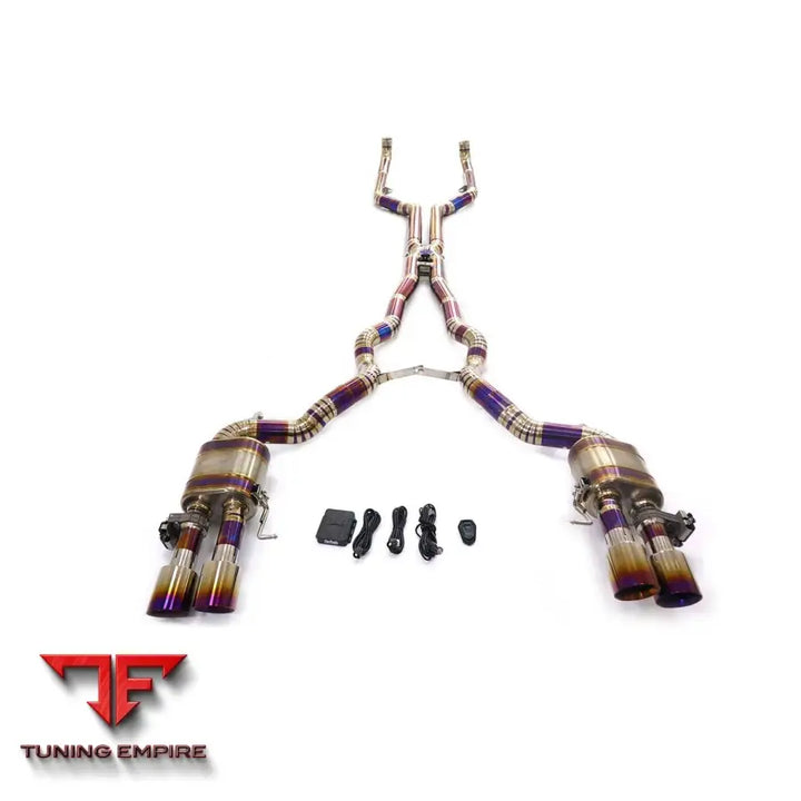 BMW F10 M5 F12 F13 M6 4.4 S63 TITANIUM CATBACK RAZOR EXHAUST WITH MUFFLER VALVE