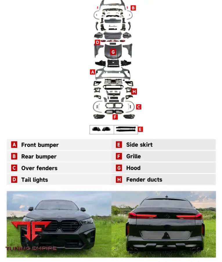 BMW Х6 E71 (09-14Y) UPGRADE TO 24Y G06 LCI X6M BODY KIT 2009-2014y
