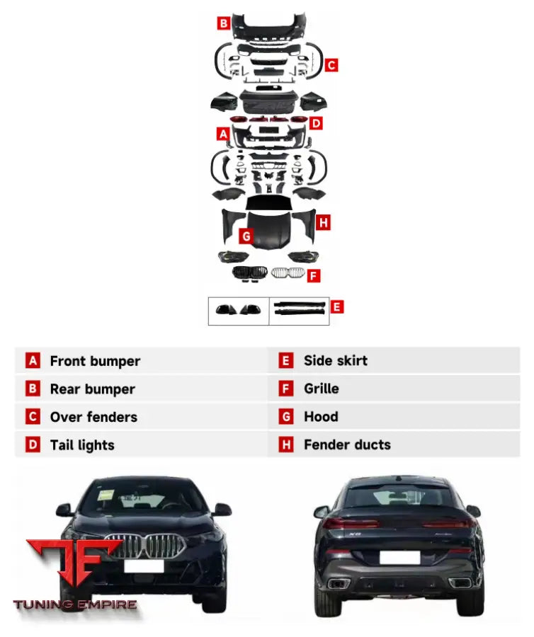 BMW Х6 E71 UPGRADE TO 24Y G06 LCI M-TECH BODY KIT 2009-2014y