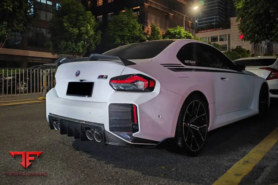 Bmw M2 G87 Od Style Dry Carbon Fiber Rear Bumper Splitter Winglets Bsd