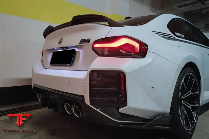 Bmw M2 G87 Od Style Dry Carbon Fiber Rear Bumper Splitter Winglets Bsd