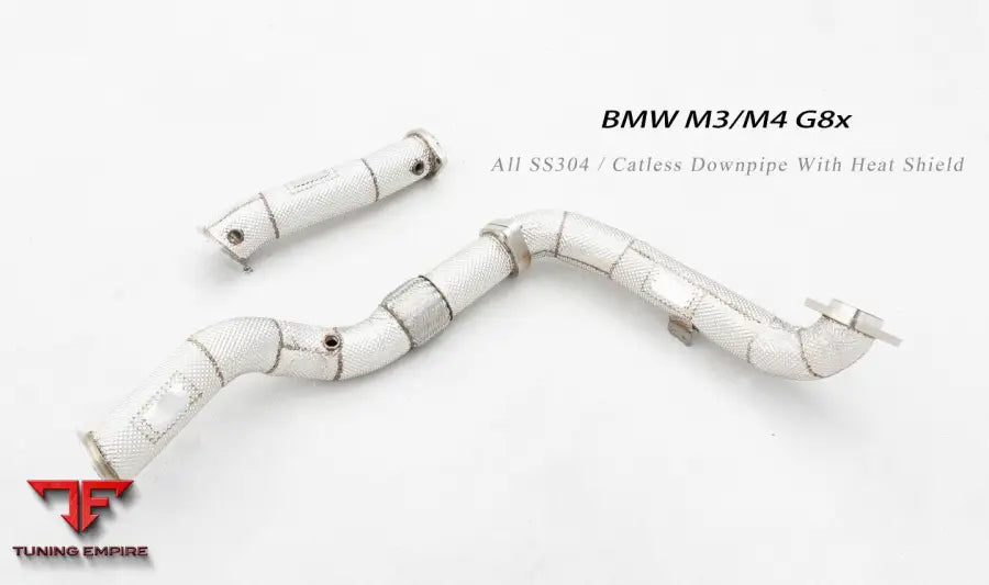 Bmw M4 G82 All Ss304 Catless Downpipe With Heat Shield Exhaust System