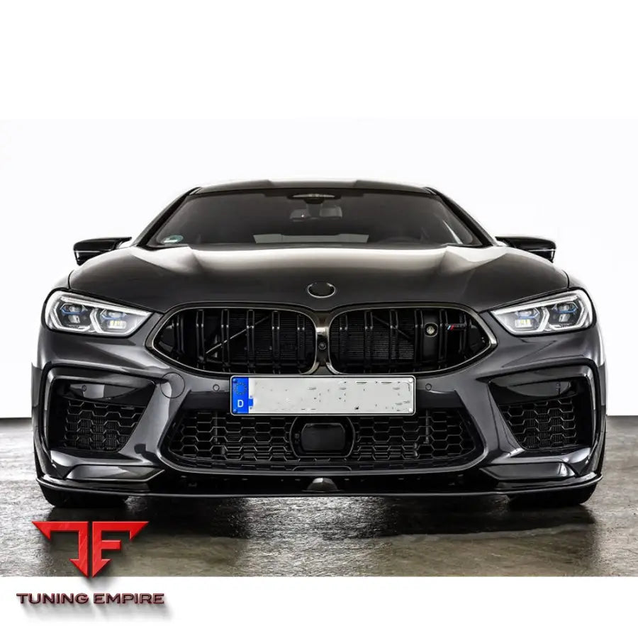 BMW M8 GLOSS BLACK FRONT BUMPER LIP 2018 2020Y