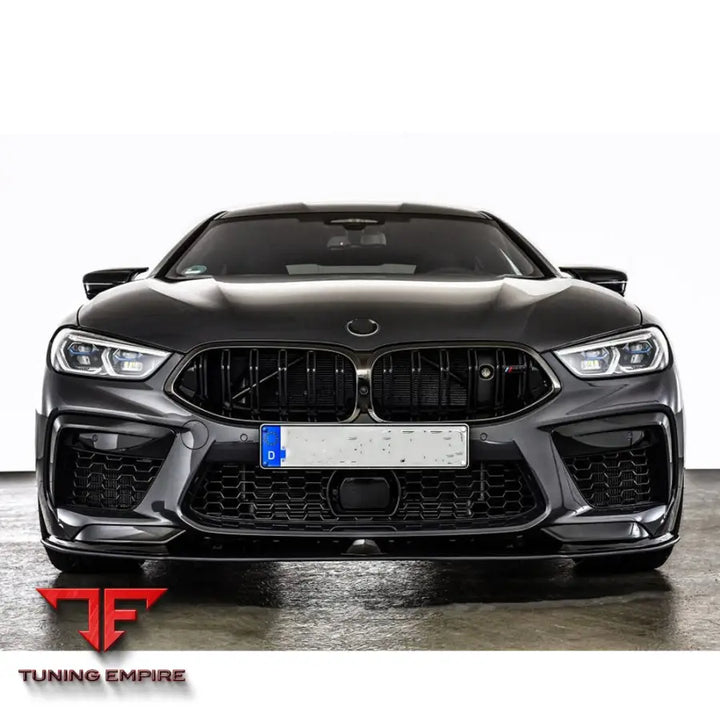 BMW M8 GLOSS BLACK FRONT BUMPER LIP 2018 2020Y