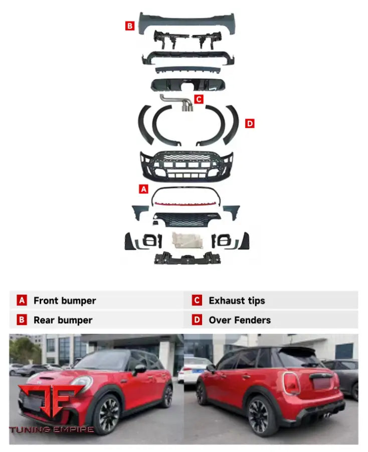 BMW MINI COOPER F55/F56/F57 F55(4D) OLD TO NEW 21Y JCW BODY KIT 2014-2020Y