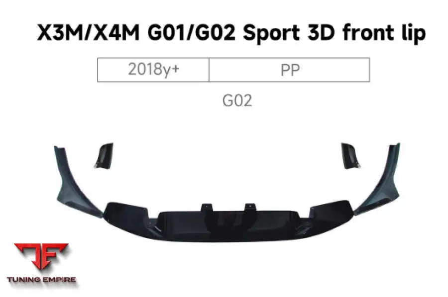BMW X4 G02 X3M/X4M G01/G02 SPORT 3D FRONT LIP 2018y+