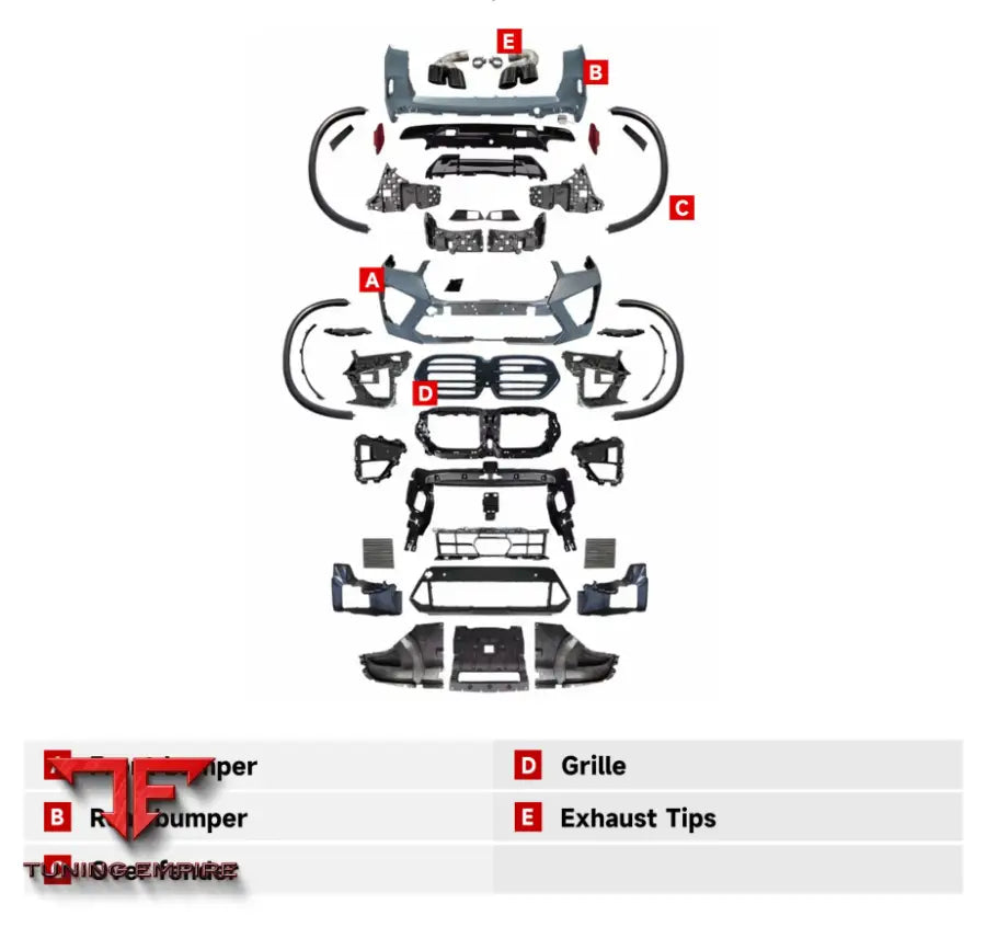 BMW X5 G05 LCI 2023 UPGRADE TO X5M F95 LCI BODY KIT 2023Y+