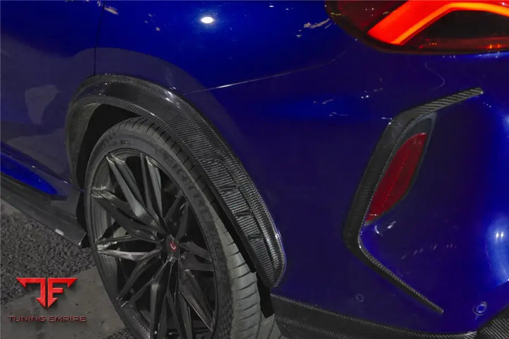 Bmw X6M F96 & G06 X6 Ad Style Dry Carbon Fiber Rear Bumper Vent Trims Bsd