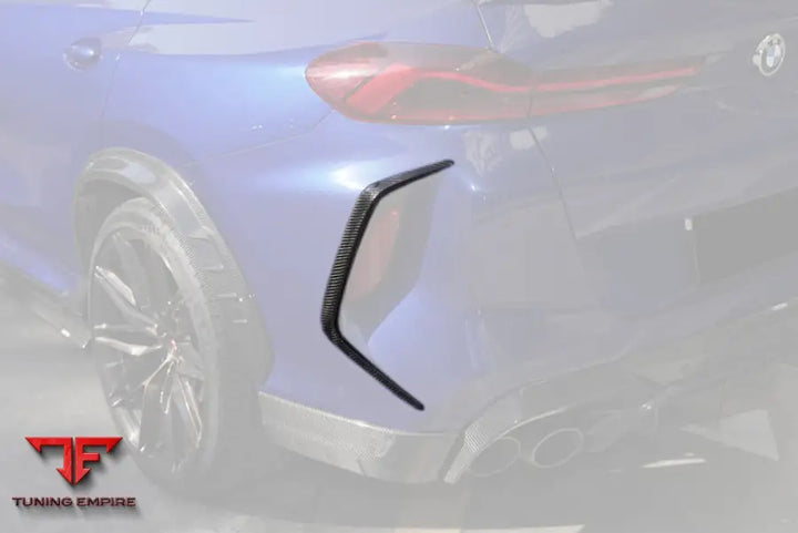 Bmw X6M F96 & G06 X6 Ad Style Dry Carbon Fiber Rear Bumper Vent Trims Bsd