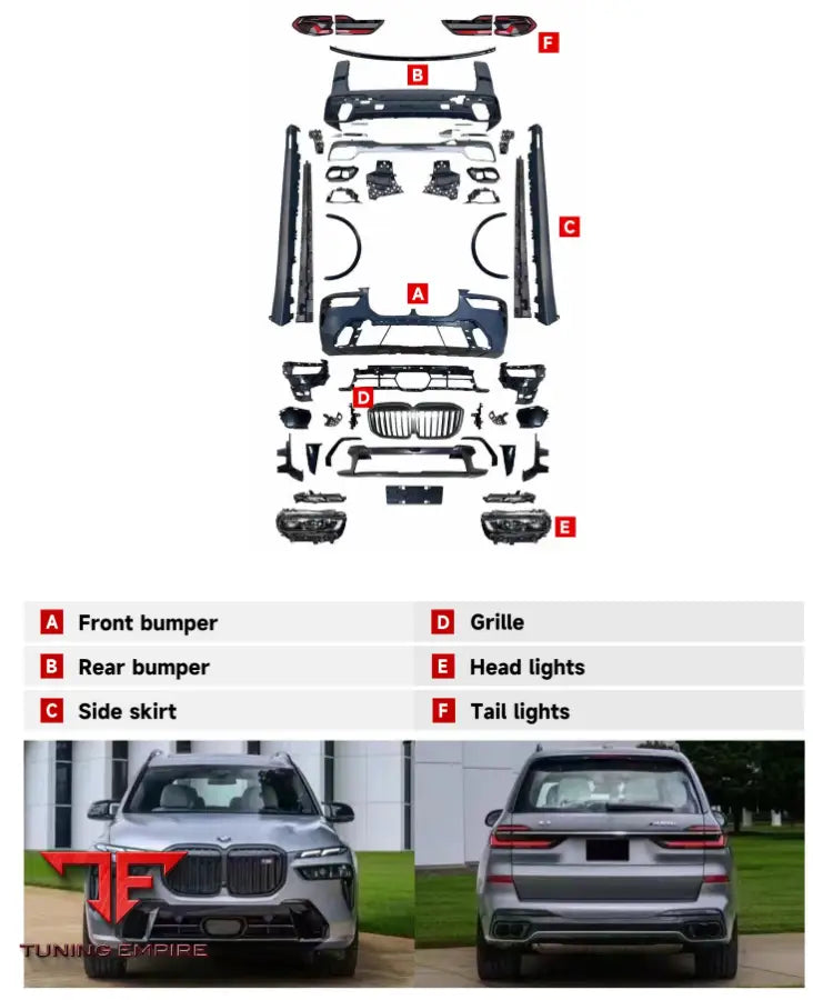 BMW X7 G07 OLD TO NEW BODYKIT 2018y+