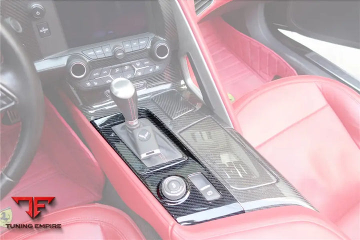 CORVETTE C7 Z06 GRANDSPORT DRY CARBON FIBER INTERIOR AUTOMATIC MANUAL CONTROL GEAR SHIFT PANEL COVER TRIM BSD