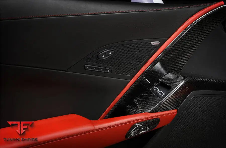 CORVETTE C7 Z06 GRANDSPORT DRY CARBON FIBER INTERIOR DRIVER WINDOW SWITCH SIDE ARMREST PANEL COVER TRIM BSD
