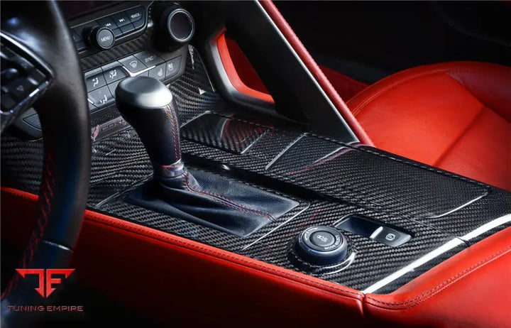 CORVETTE C7 Z06 GRANDSPORT DRY CARBON FIBER INTERIOR OUTSIDE GEARS PANEL PROTECTIVE COVER TRIM BSD
