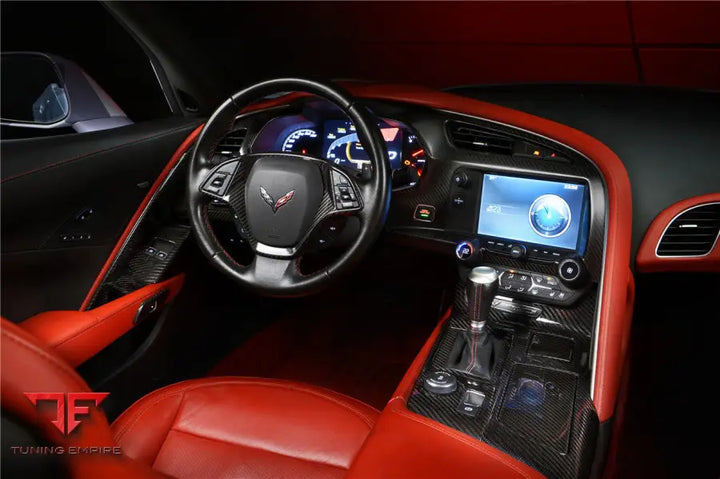 CORVETTE C7 Z06 GRANDSPORT DRY CARBON FIBER INTERIOR OUTSIDE GEARS PANEL PROTECTIVE COVER TRIM BSD