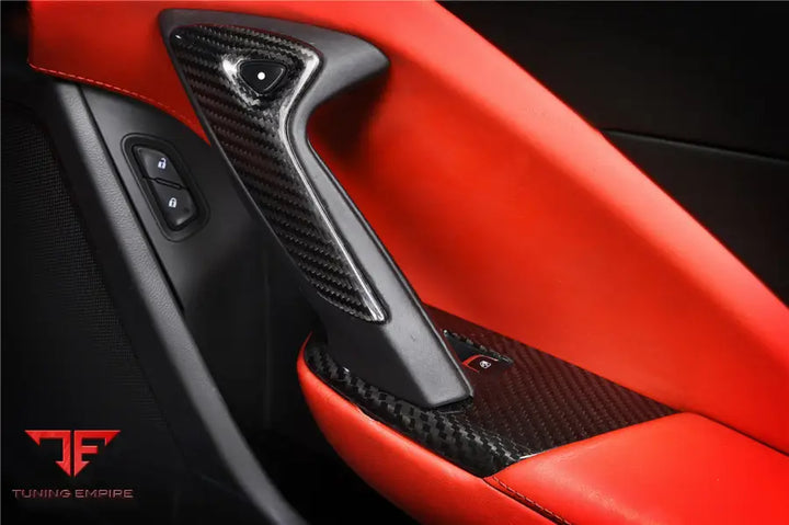 CORVETTE C7 Z06 GRANDSPORT DRY CARBON FIBER INTERIOR PASSENGER WINDOW SWITCH SIDE ARMREST PANEL COVER TRIM BSD