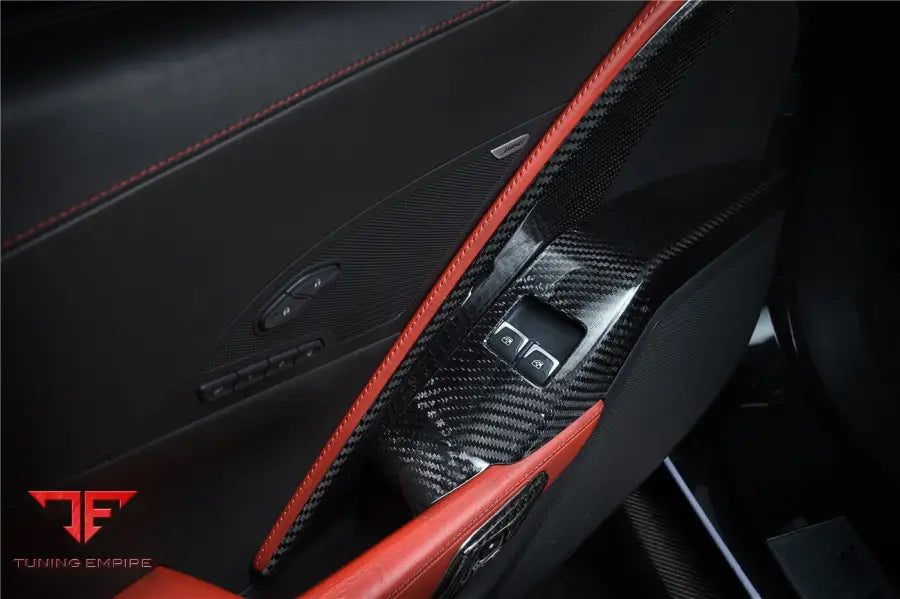 CORVETTE C7 Z06 GRANDSPORT DRY CARBON FIBER INTERIOR WINDOW SWITCH SIDE ARMREST PANEL COVER TRIM BSD