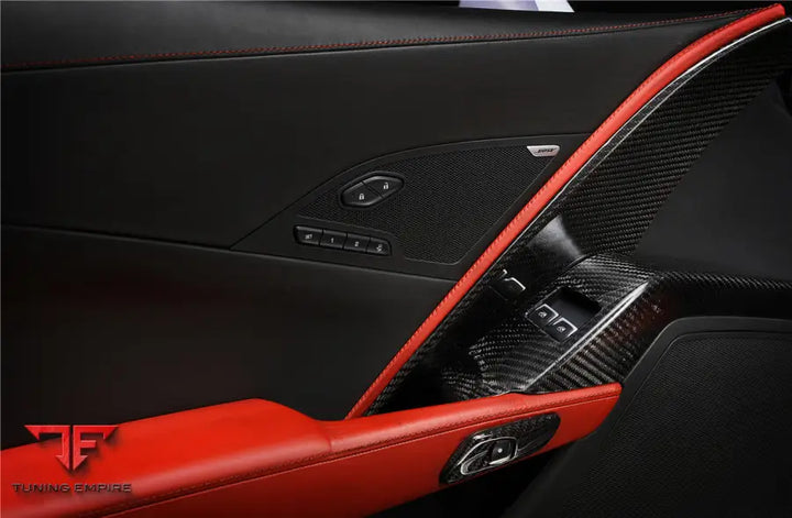 CORVETTE C7 Z06 GRANDSPORT DRY CARBON FIBER INTERIOR WINDOW SWITCH SIDE ARMREST PANEL COVER TRIM BSD