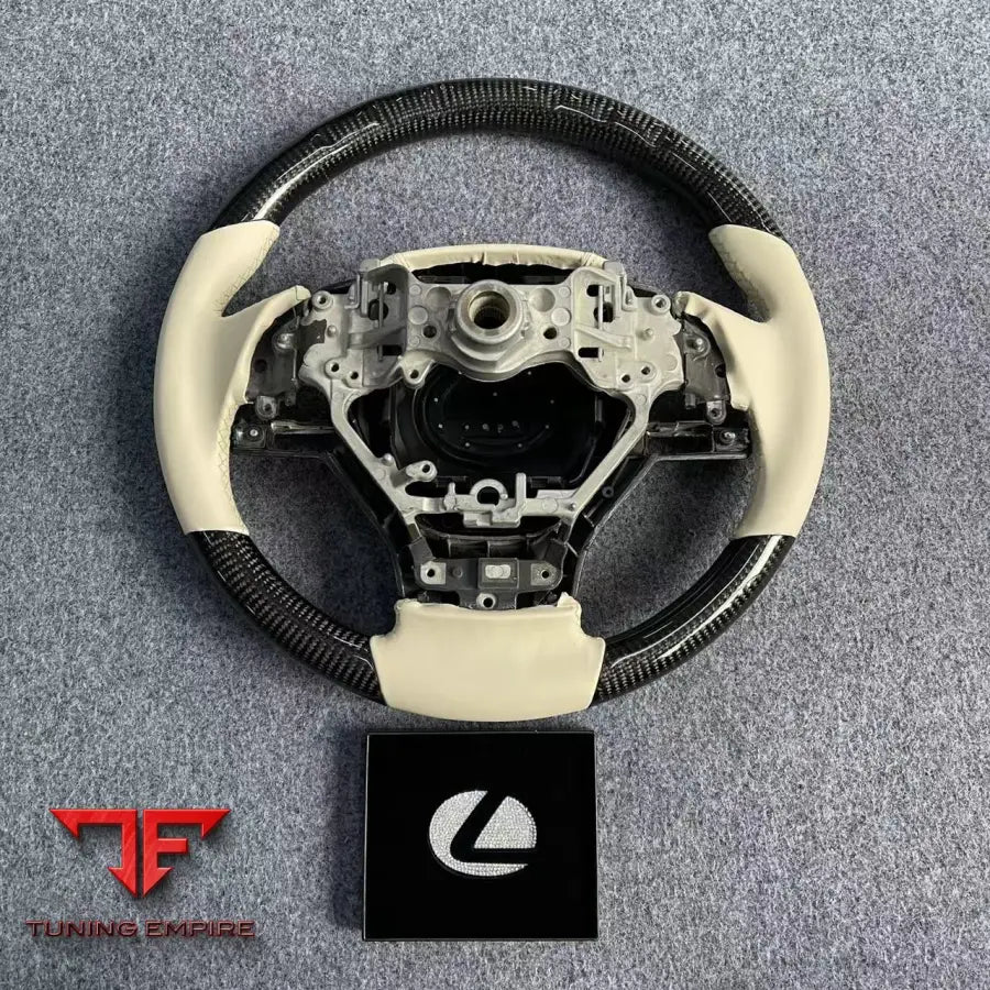 CUSTOM STEERING WHEEL WITH CARBON FIBER FOR LEXUS